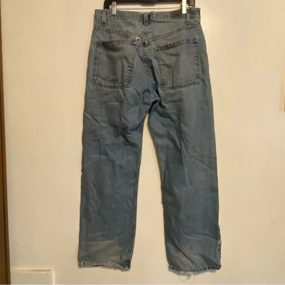 Levi’s Silver Tab‎ Men's Blue Jeans Distressed 33X32 Loose Fit Hole Back Pocket